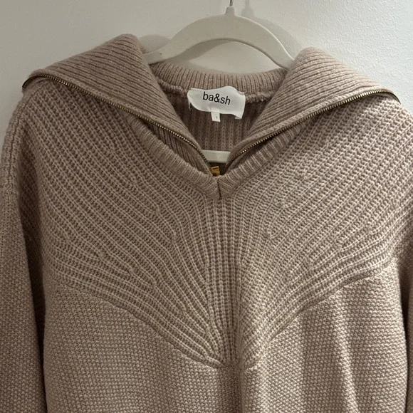 Ba&Sh Vassili Wool-blend Sweater In Beige - Picture 2 of 4